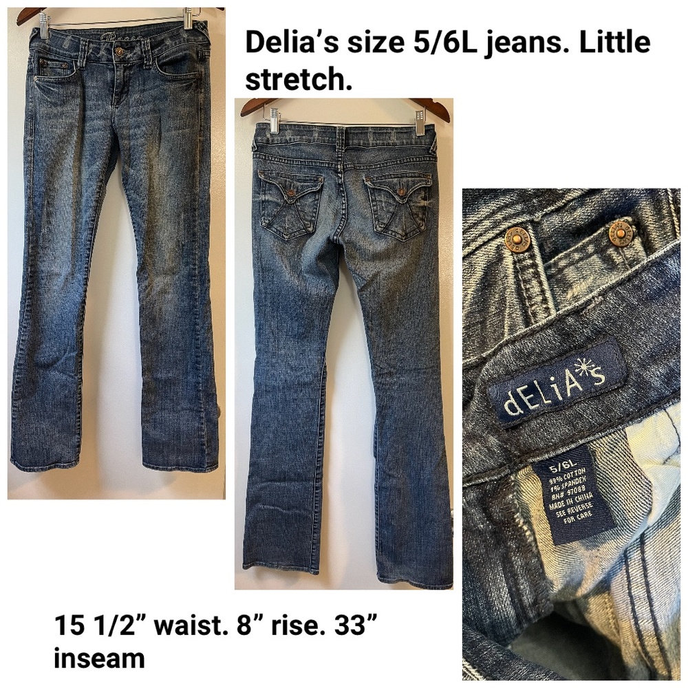 Y2K Vintage Delia’s Reese jeans. Size 5/6L
